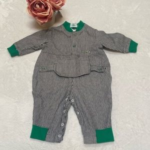 VINTAGE CHEMISE LACOSTE Size 12 Month Boys Long Sleeve One Piece Jumper